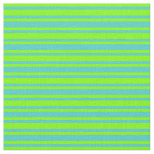 Turkos och Chartreuse Färgad Rand Tyg