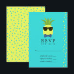 Turkos och citron Tropisk sommar Bar Mitzvah OSA Kort<br><div class="desc">Roliga tecknade pingisbollar strand Bar Mitzvah rsvp-kort anpassningsbara till ditt evenemang.</div>