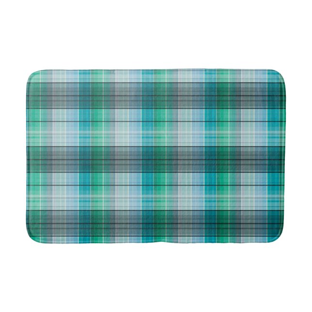 Turkos och grått i bur badrumsmatta (Framsidan)