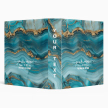 Turkos och Guld Glitter Agate