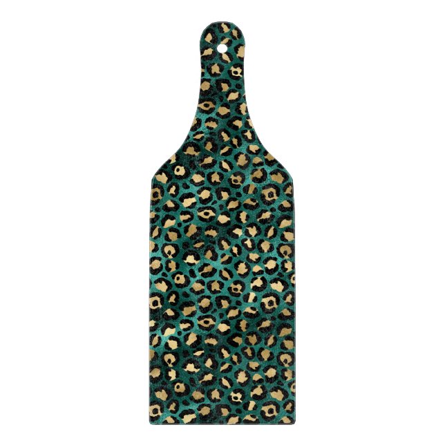 Turkos och Guld Leopard Serie Design 3  (Framsidan)