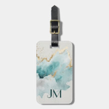 Turkos och guld marble