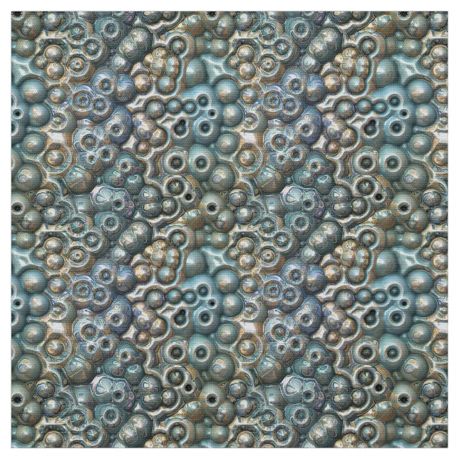 Turkos och Guld Mönster Tyg (Provkarta)