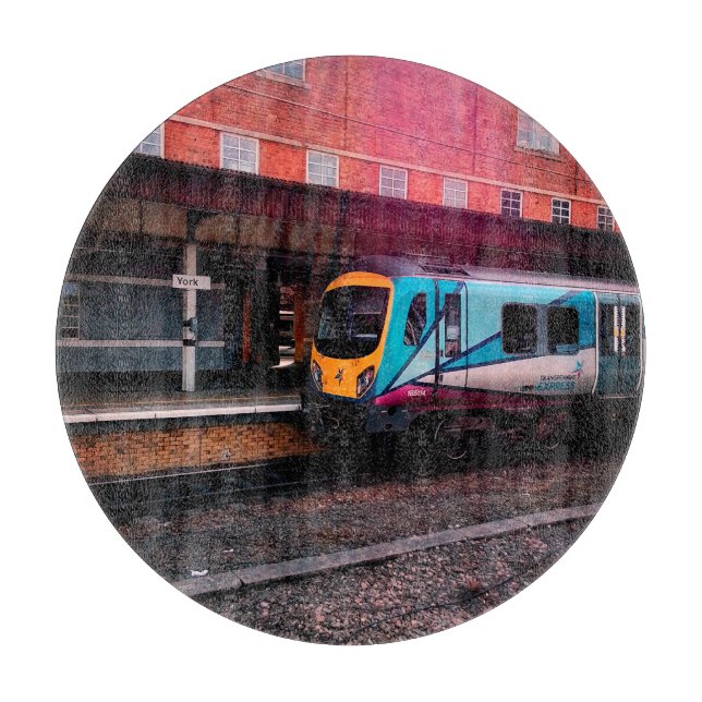 Turkos och gult tåg (Framsidan)