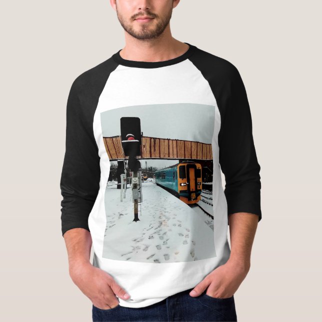 Turkos och gult tåg t shirt (Framsida)