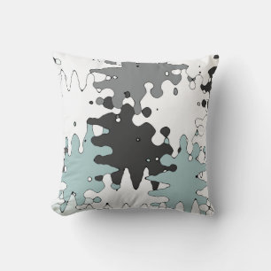 Turkos och korall Unik Mönster Kudde