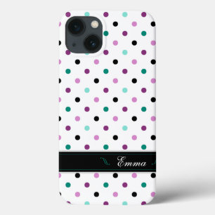 Turkos och Lila Dots Anpassningsbar iPad Air Case