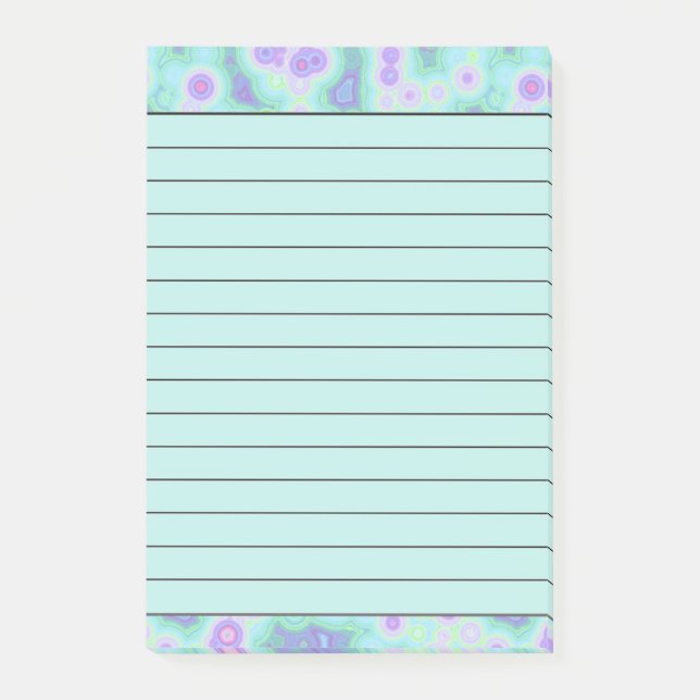 Turkos och lila tie dye post-it block (Framsida)