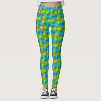 Turkos och Lime med Guld Leggings
