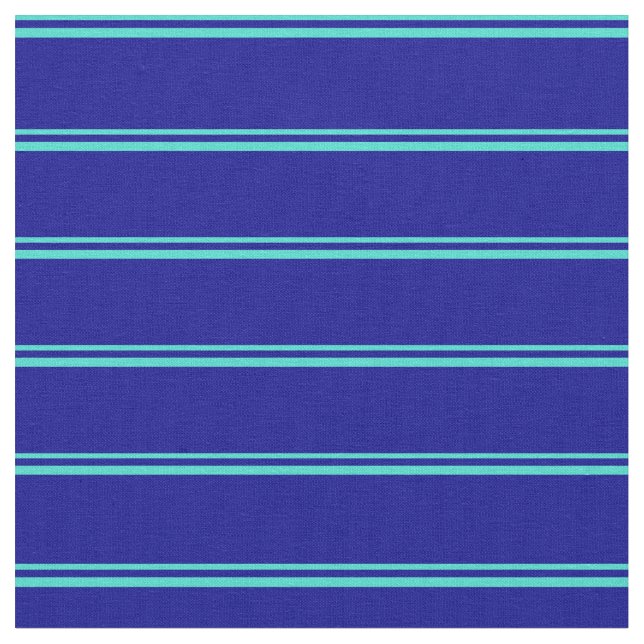 Turkos och Mörk blått Mönster Tyg (Närbild)