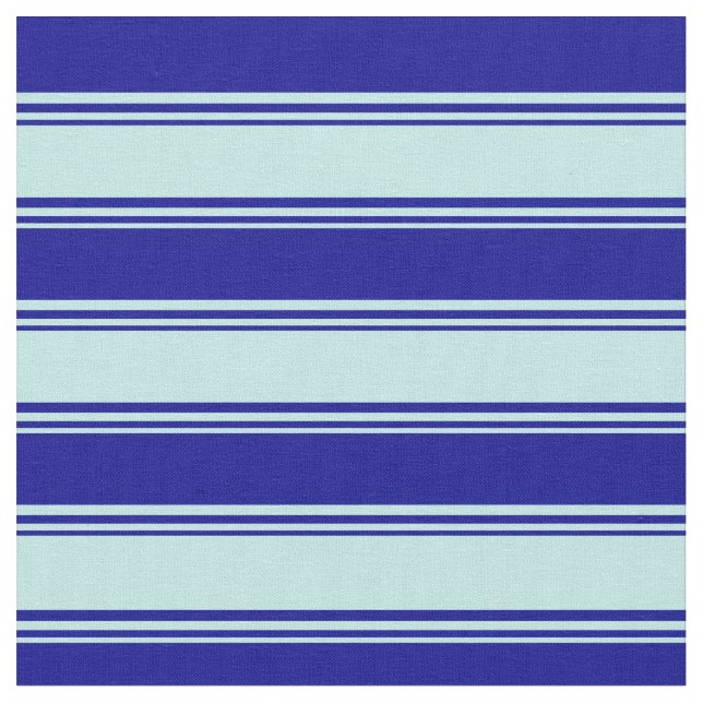Turkos och Mörk blått Rand/Linjer Mönster Tyg (Närbild)