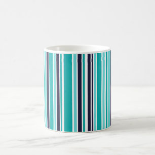 Turkos och Mörk blått stripe-kaffe Mugg