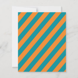 Turkos och orange diagonala ränder Scrapbookpapper