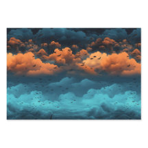 Turkos och orange himmel fladdermus koloni