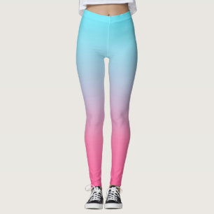 Turkos och Rosa Ombre Leggings