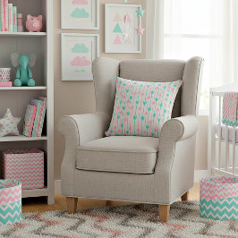 Turkos och rosa pilar kudde