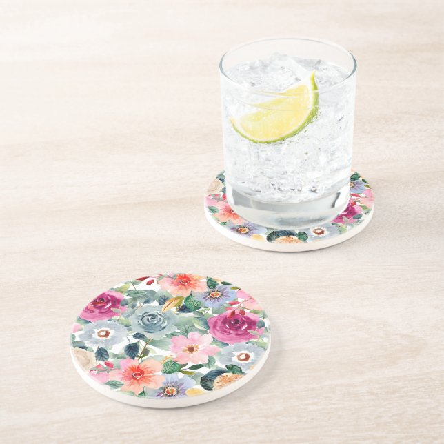 Turkos- och Rosa Rosor Underlägg (Sidan)