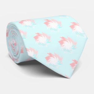 Turkos och Salmon Pastel Mönster Slips