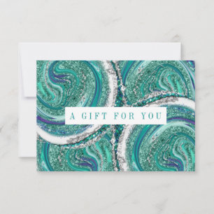 Turkos- och Silver Marble Gift-certifikat