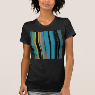Turkos och svart - Abstrakt Art Rand T Shirt