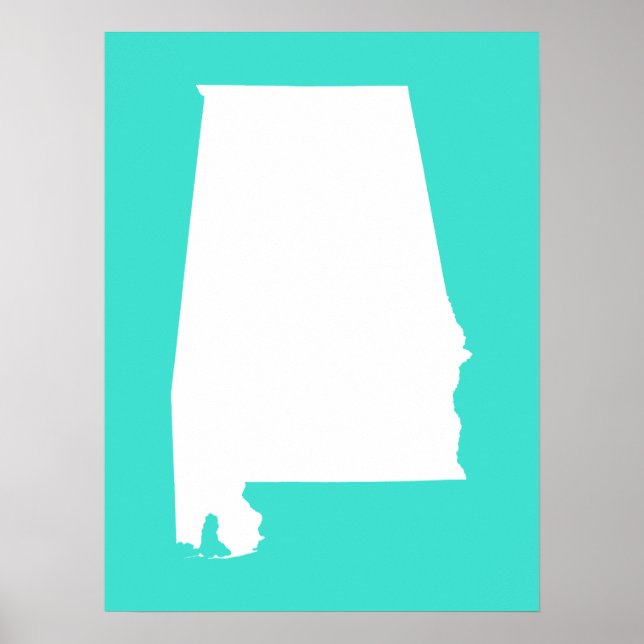 Turkos och vit Alabama Poster (Framsidan)
