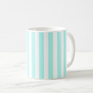 Turkos och vit kandy rand kaffemugg