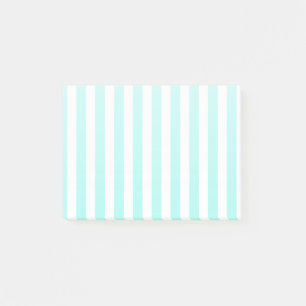 Turkos och vit kandy rand post-it block