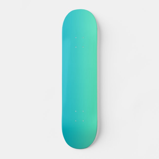 Turkos Ombre Skateboard Bräda 19,5 Cm (Framsida)