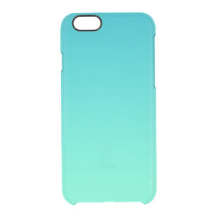 Turkos Ombre Clear iPhone 6/6S Skal