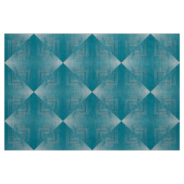Turkos, opaliserat, vitt tyg (Fat Quarter)