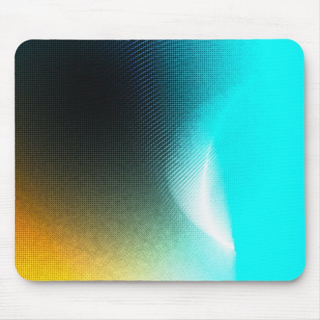 Turkos Orange Abstrakt Gradient Mesh Konst Musmatta (Framsidan)