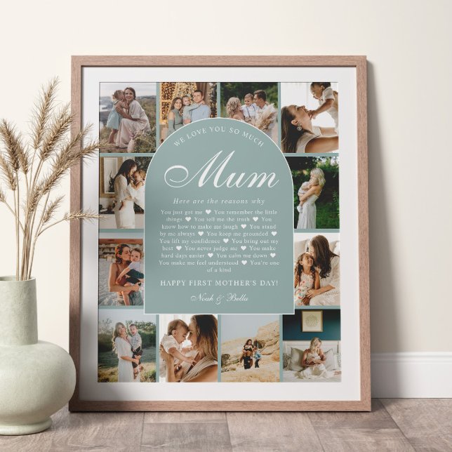 Turkos Orsaker Varför Vi Älskar Dig Mamma Foto Rut Poster (Skapare uppladdad)