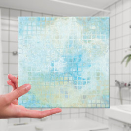 Turkos Pastel Geometric Bathroom Tile Kakelplatta