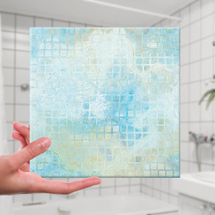Turkos Pastel Geometric Bathroom Tile Kakelplatta