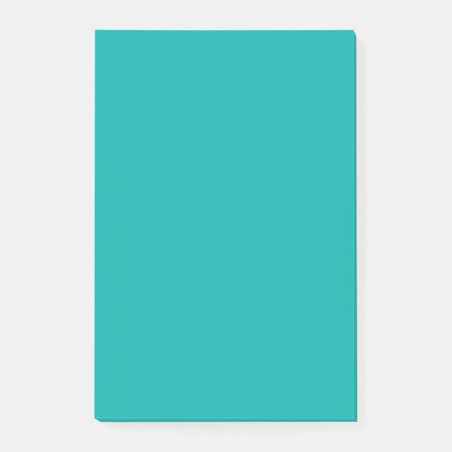 Turkos Peacock Färg Decor-Redo att anpassa Post-it Block (Framsida)