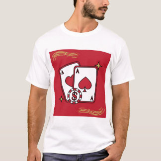 Turkos Poker Ess Casino Herr T-Shirt
