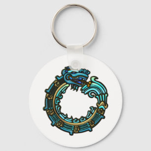 Turkos Quetzalcoatl Nyckelring