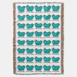 Turkos Ram Kinesiskt År Zodiac Throw Blanket Filt
