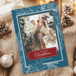 Turkos Red Botanical God jul Photo Julkort