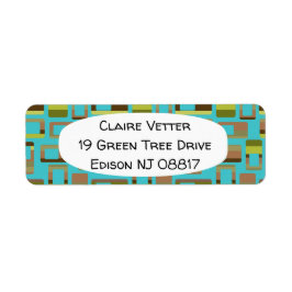 Turkos, remsor returadress etikett