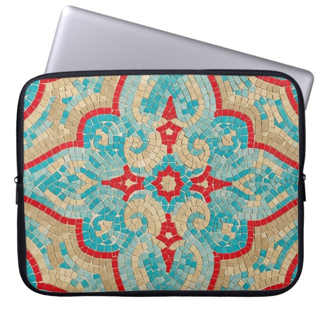 turkos röd laptop fodral (Framsidan)