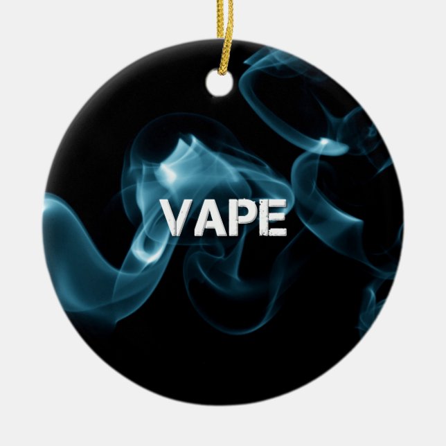 Turkos röker på Vape Julgransprydnad Keramik (Framsidan)