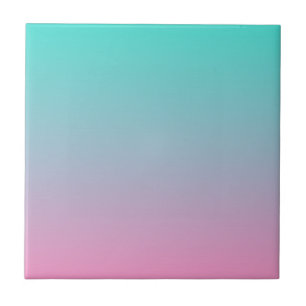 Turkos Rosa Ombre Kakelplatta