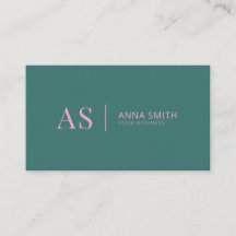 Turkos Rosa Snyggt Monogram Modern