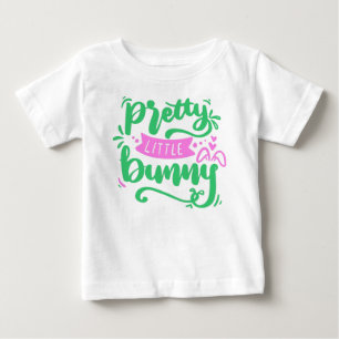 Turkos Rosa Tjejig Söt Liten Kanin Påsk Citat   T Shirt