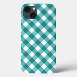 Turkos rutig Case-Mate iPhone-fodral