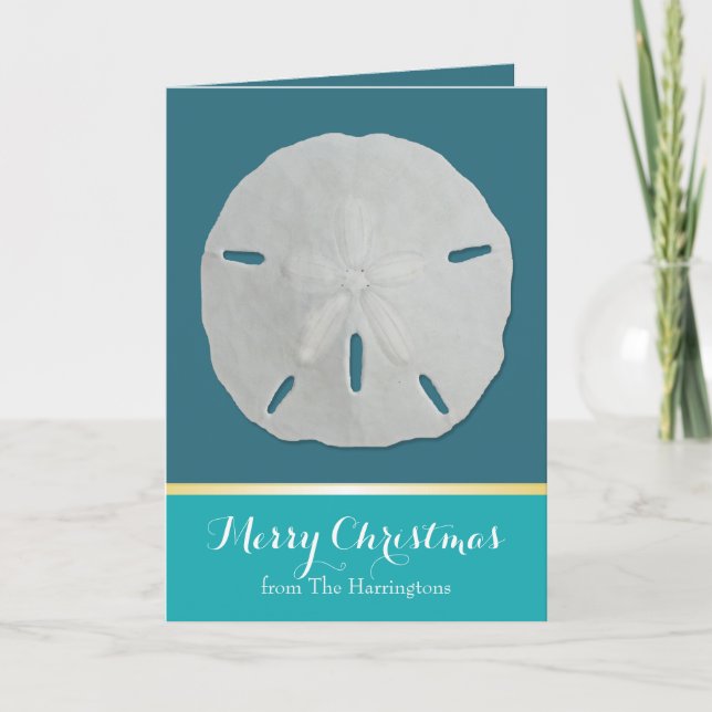 Turkos Sanddollar Julkort Helgkort (Framsida)