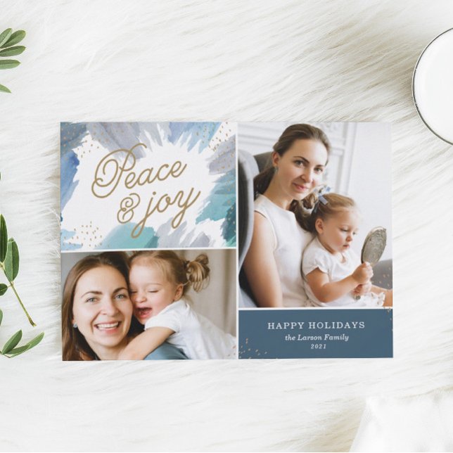 Turkos Semesterkort Julkort (Skapare uppladdad)