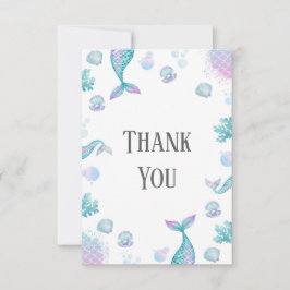 Turkos Sjörödinge Tema Födelsedagsfest Tack Kort