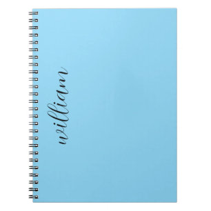Turkos Skript Flicka Monogram Namn Present anteckn Anteckningsbok